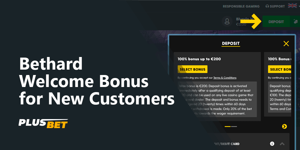 Bethard Welcome Bonus for New Customers