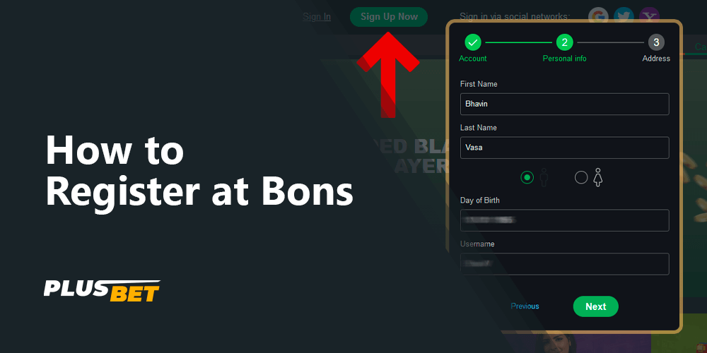Step-by-step registration process for BONS