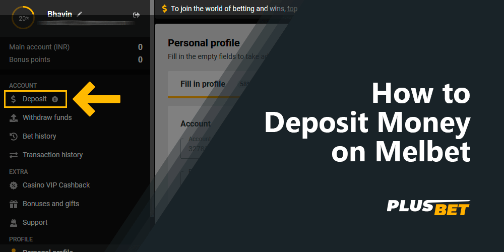 A step by step guide on how to make a deposit to Melbet