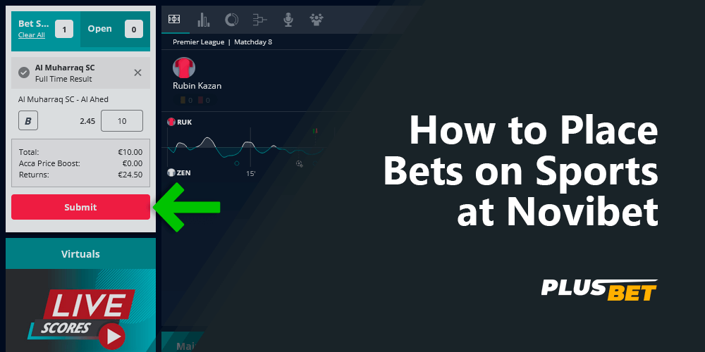 How to bet on sports in Novibet? Step-by-step instruction