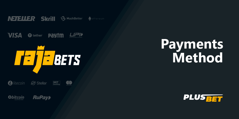 Payments method available at rajabets in India