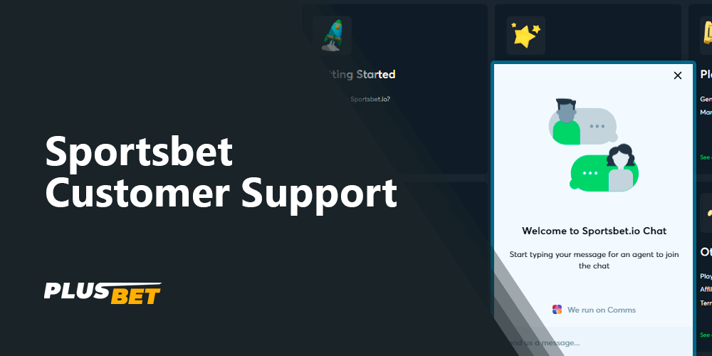 Contact information and user support of Sposrtsbet.io