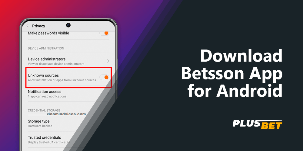 Detailed instructions on how to download and install the Betsson app on Android