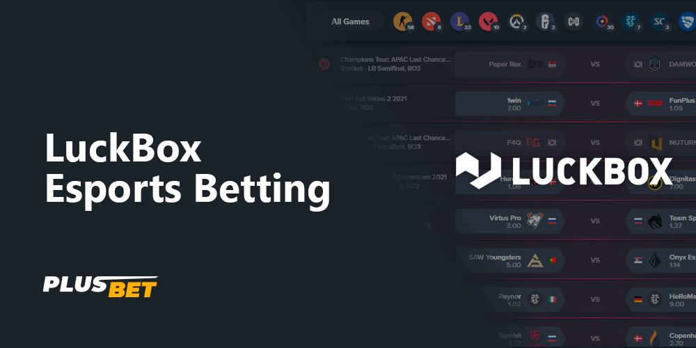 LuckBox bookmaker gives you the opportunity to bet on cyber sports