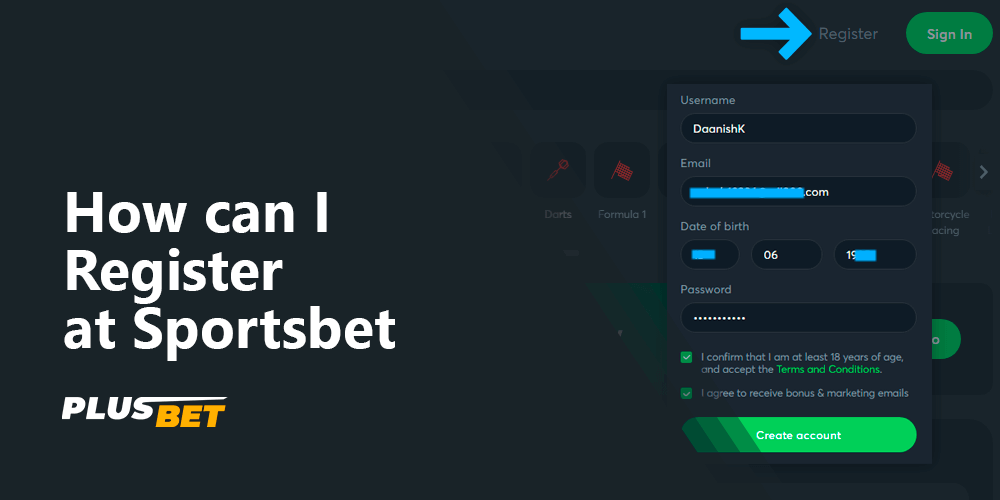 Step-by-step instructions on how to register at Sportsbet platform