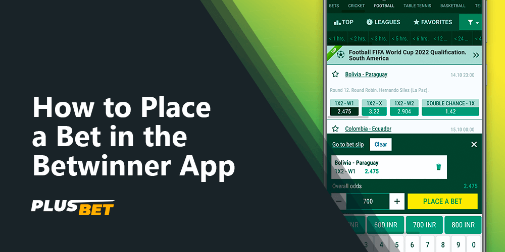 Simple instructions on how to bet in the Betwinner app on your smartphone