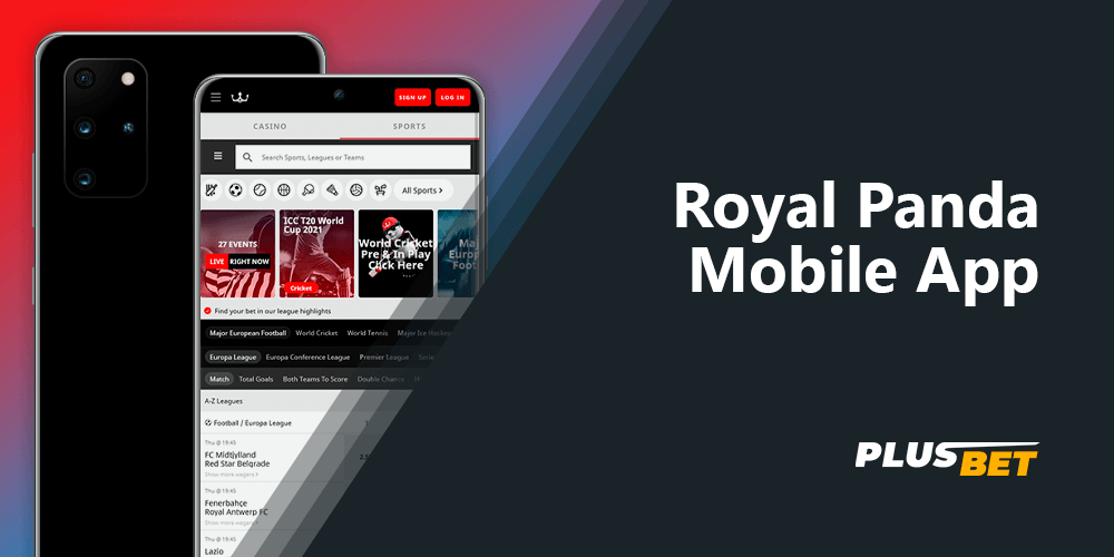 Royal Panda bookie does not have an app, but has an adaptive website