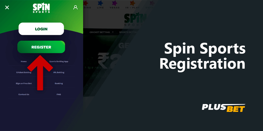 Spin Sports India - step-by-step Registration