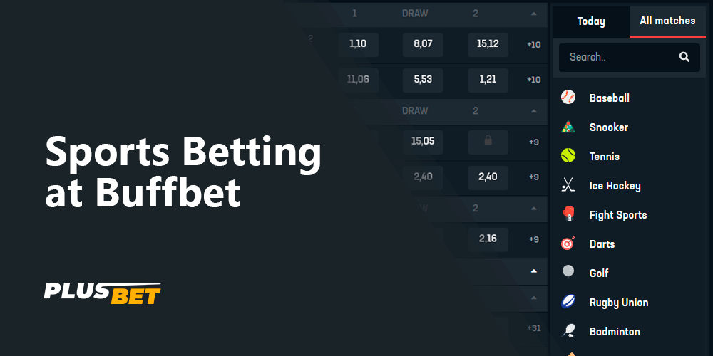 For players from India bookmaker Buffbet offers a wide range of options for betting on sports