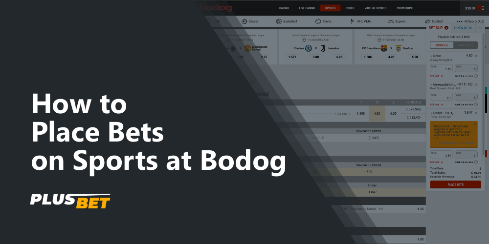 Step-by-step guide on how to place bets on the Bodog website