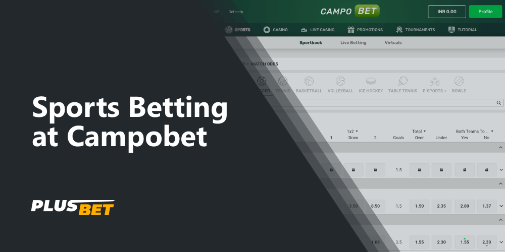 Together with Campobet bookie you can bet on various sports