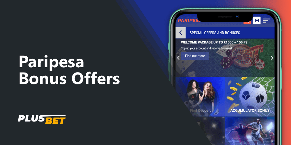 The Paripesa mobile app offers players from India special bonuses