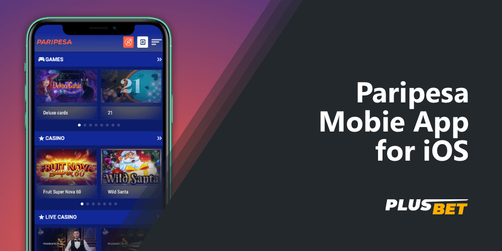 iPhone owners do not need to download the Paripesa mobile app, because there is a fully adaptive mobile version of the site