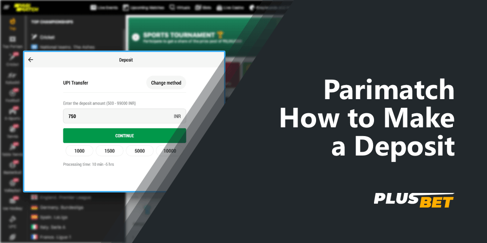 Step-by-step instructions on how to make a deposit on Parimatch website