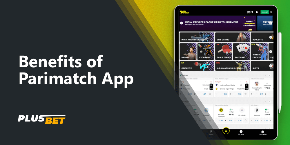 main features and benefits of the parimatch mobile app