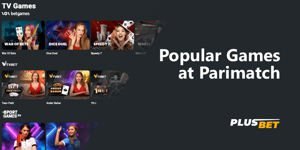 the most popular games on the parimatch website
