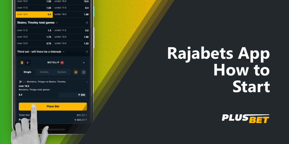 Step-by-step instructions on how to start betting in the rajabets app