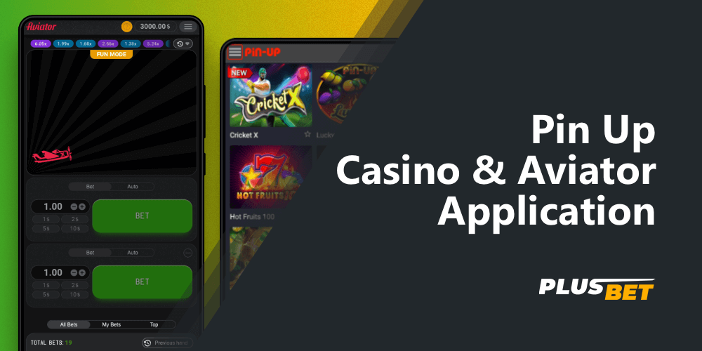 In the PinUp mobile app, customers also have access to the casino and Aviator section
