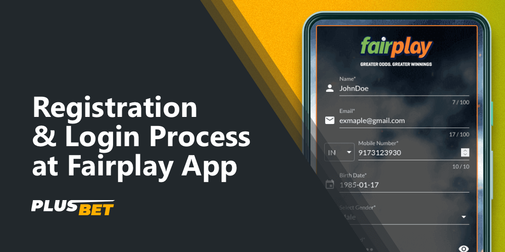 a guide on how to register and log in to the fairplay app