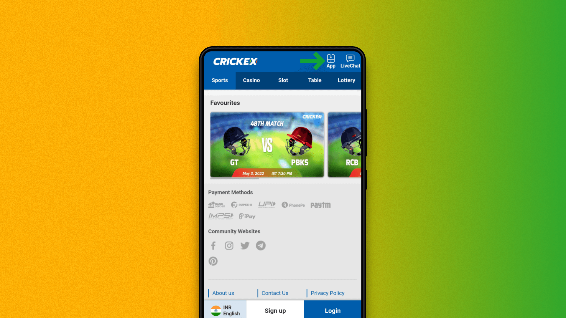 download mobile application crickex