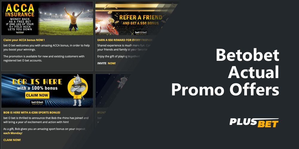 List of actual Betobet promotions and bonuses
