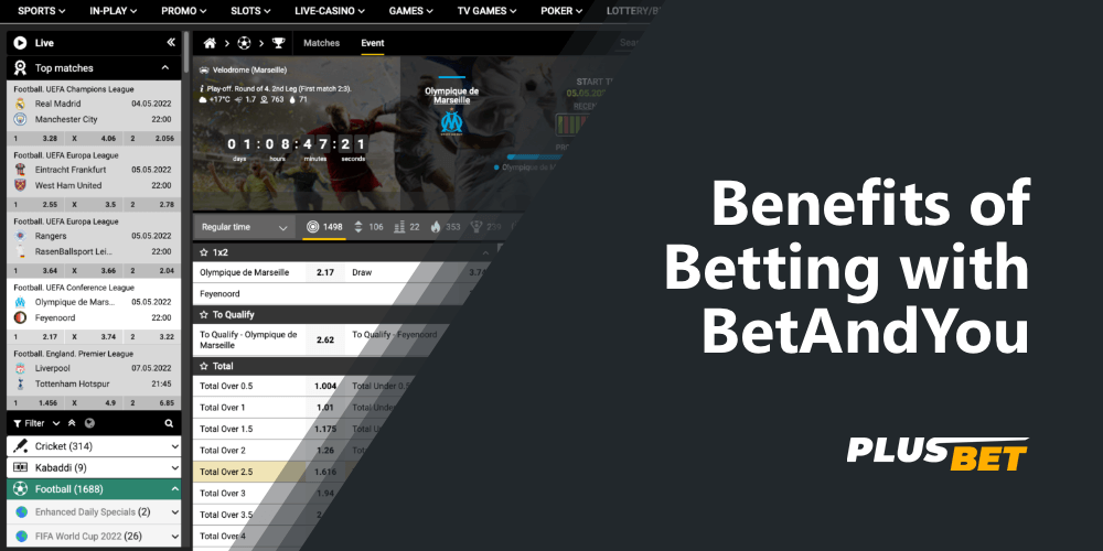 The main features and advantages of the BetAndYou platform for players from India
