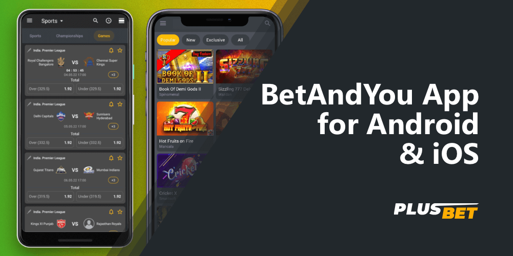 free BetAndYou mobile app for android and iphone