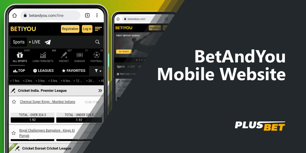 There are differences between the app and the mobile version of the BetAndYou website