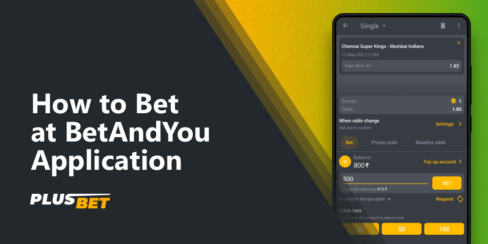 BetAndYou sports betting via mobile is the same as betting via PC