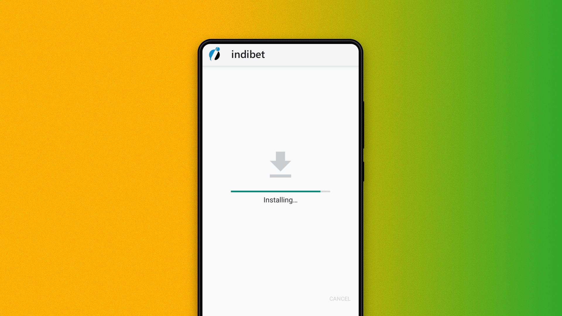 The process of installing the Indibet mobile app on an Android smartphone