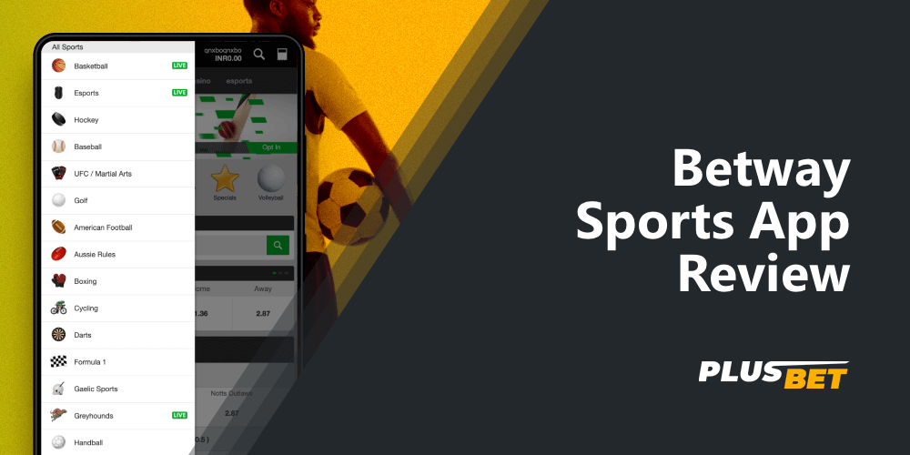 List of available sports on which you can bet in the Betway app