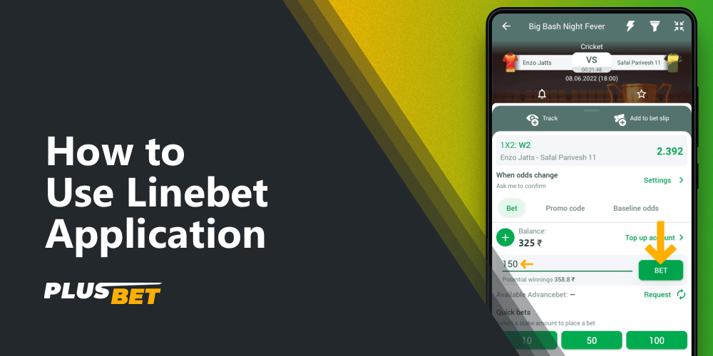 How to bet in the Linebet app