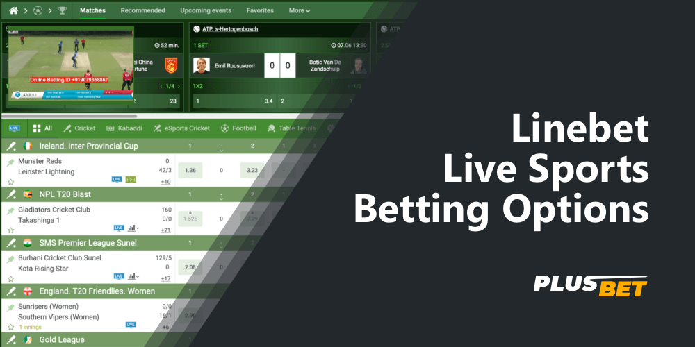 Live betting page