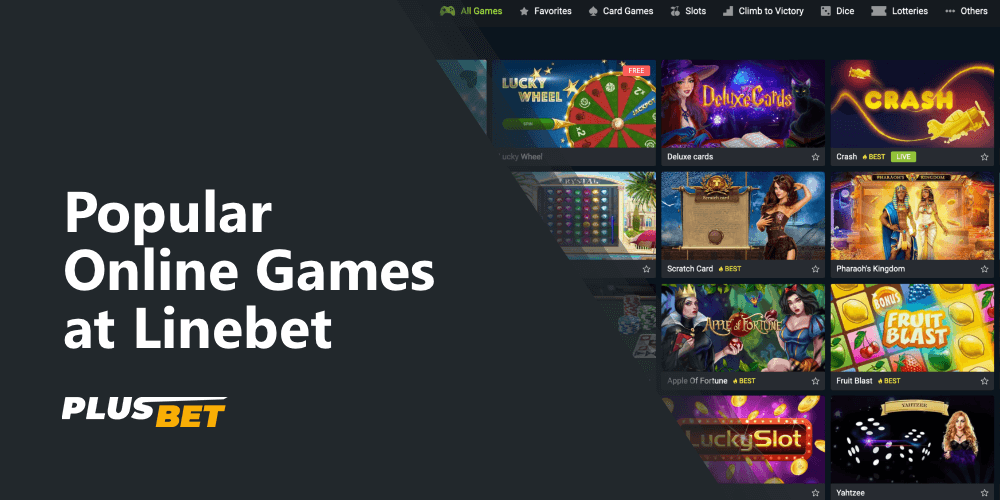 The most popular online games that are available to Linebet customers