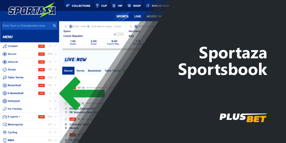 List of available sports on which Sportaza customers in India can bet