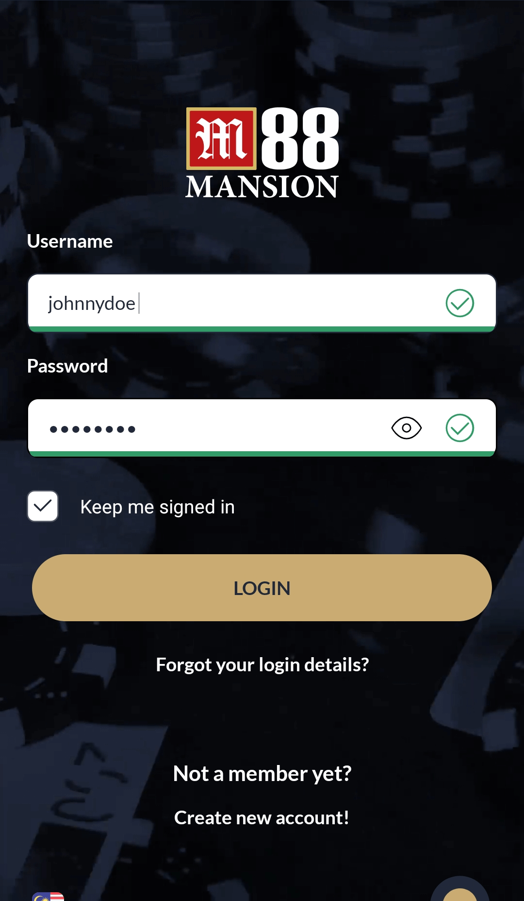 Authorization in the M88 app