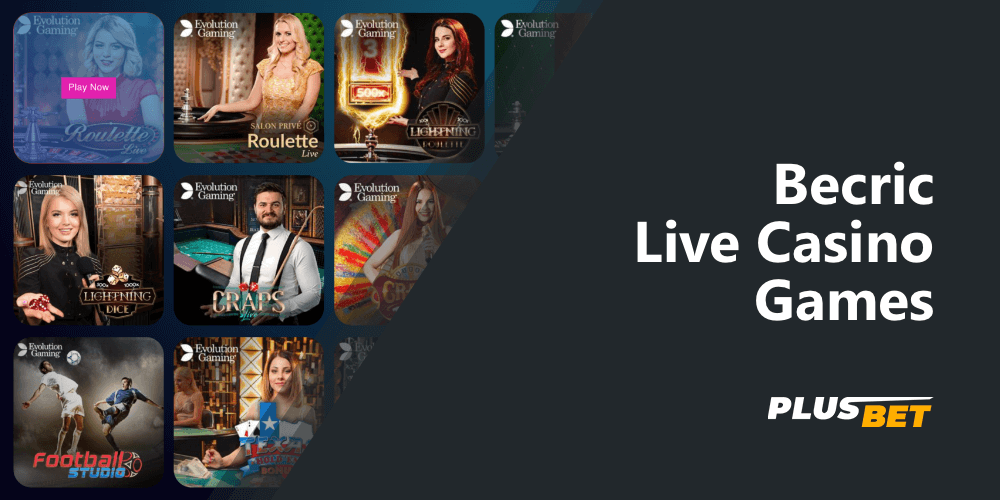 List of popular live casino games at Becric
