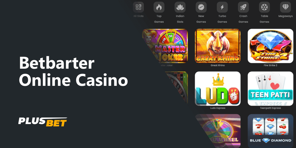 Betbarter online casino section