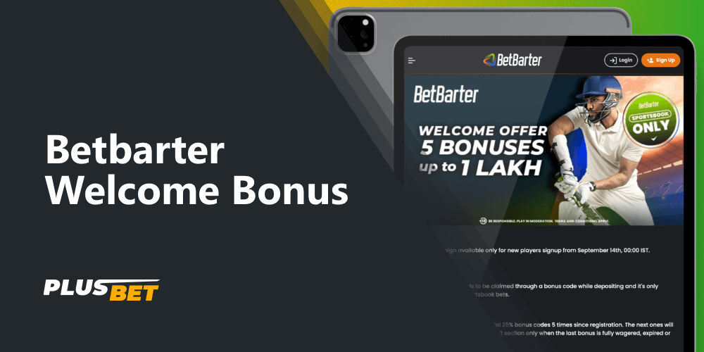 Betbarter welcome bonus for new players from India