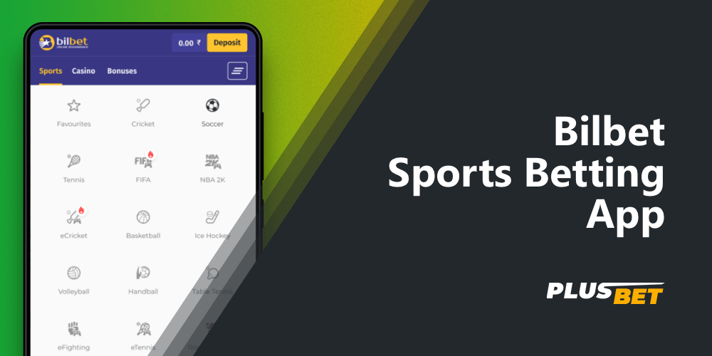 List of sports disciplines in the Bilbet app, on which you can bet