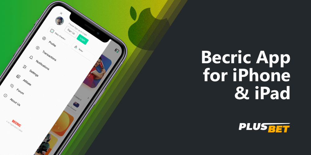 Becric mobile application for iOS-devices