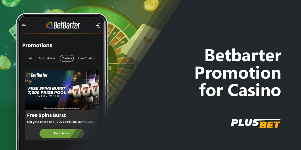 Actual Betbarter promotion for online casino 