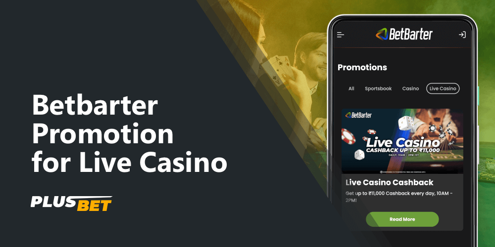 Betbarter promotion for live casino
