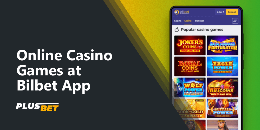 List of popular casino games in the Bilbet app