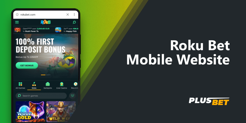 The mobile version of the Rokubet website