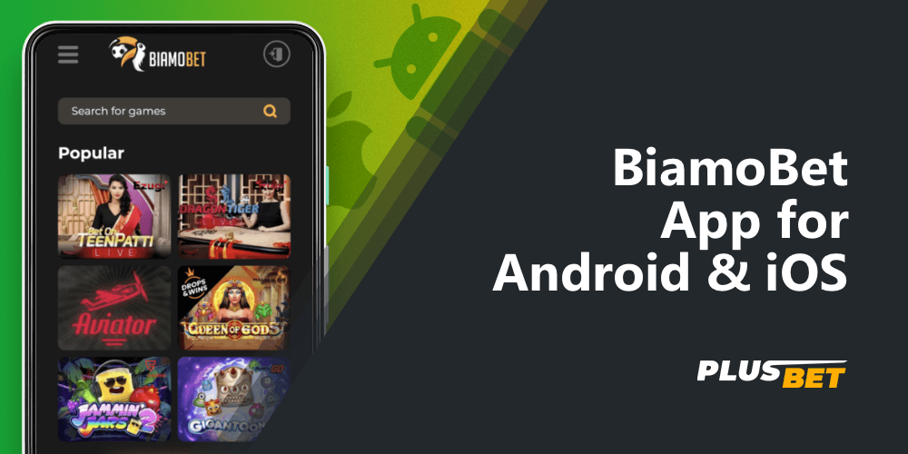 BiamoBet app for Android and iOS devices