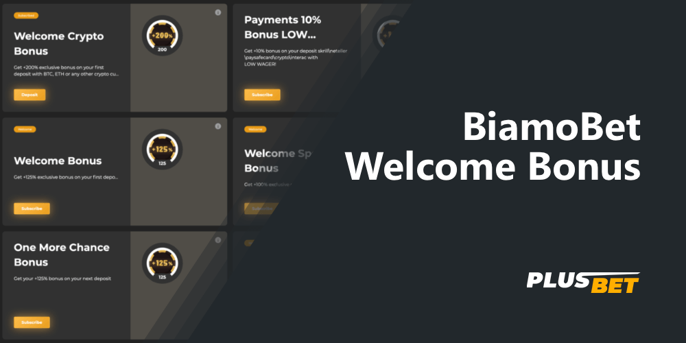 BiamoBet welcome bonus for all new players from India