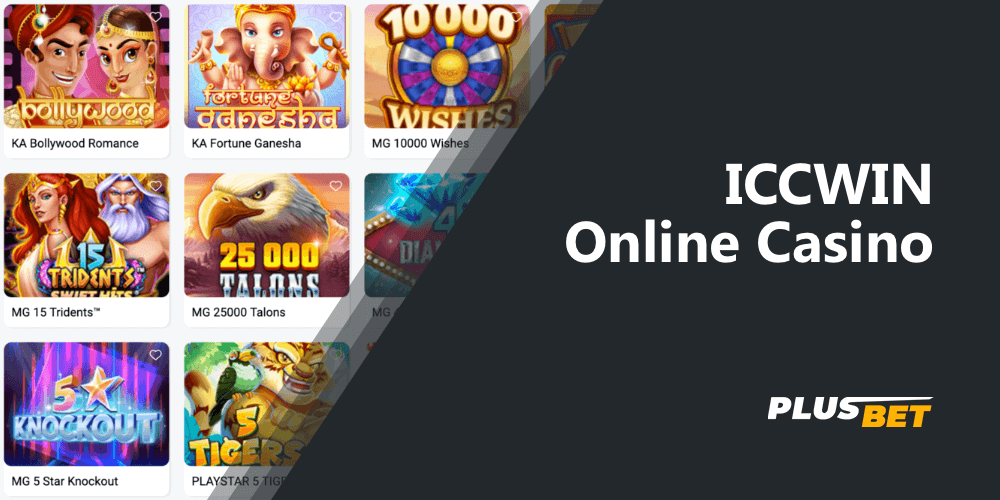 ICCWIN online casino offers hundreds of different games to its customers from India