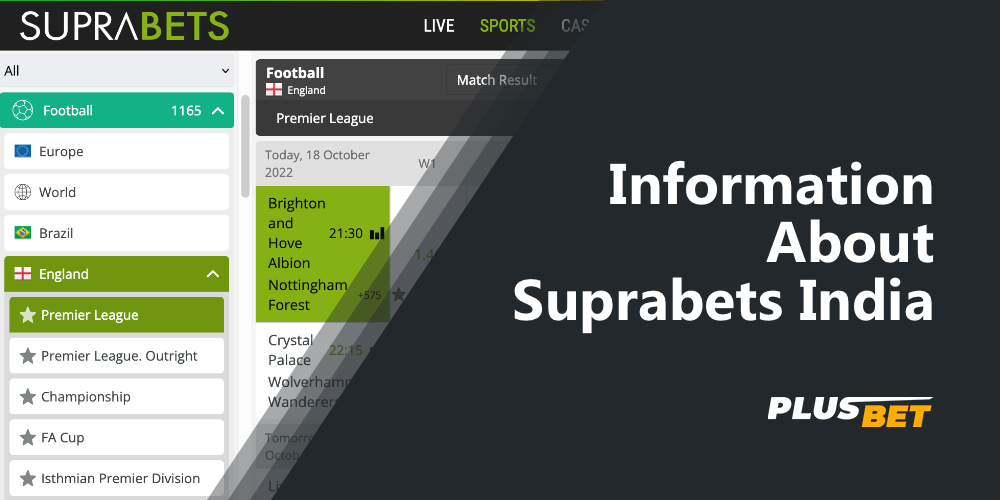 Detailed information about Suprabets betting company for legal betting in India