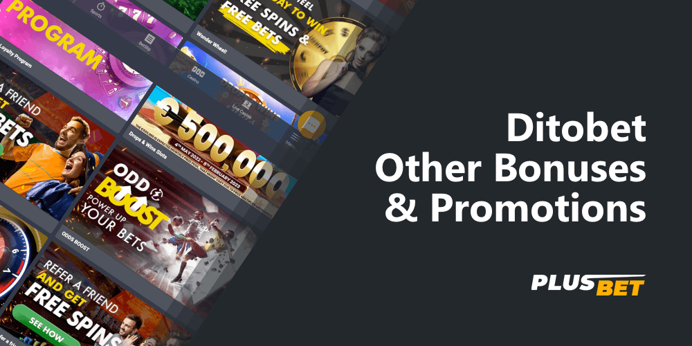 Other bonus offers and promotions by Ditobet for players from India